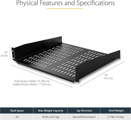 StarTech.com 2U Server Rack Shelf - Image 2