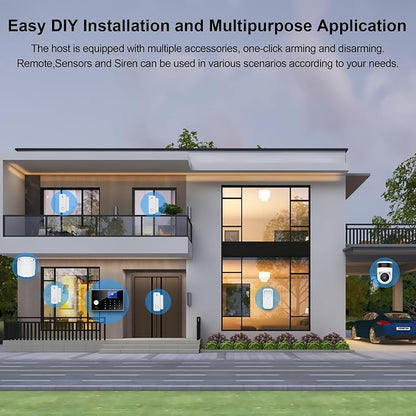 Home Security System with Camera, WiFi + GSM Home Alarm Kit with Phone App Alert - Image 9