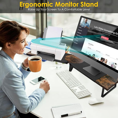Dual Monitor Riser Stand For Desk, Adjustable Computer Monitor Stand For 2 - Image 6