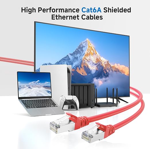 Cable Matters 10Gbps Snagless Shielded Cat 6A Ethernet Cable - 10ft - Image 2