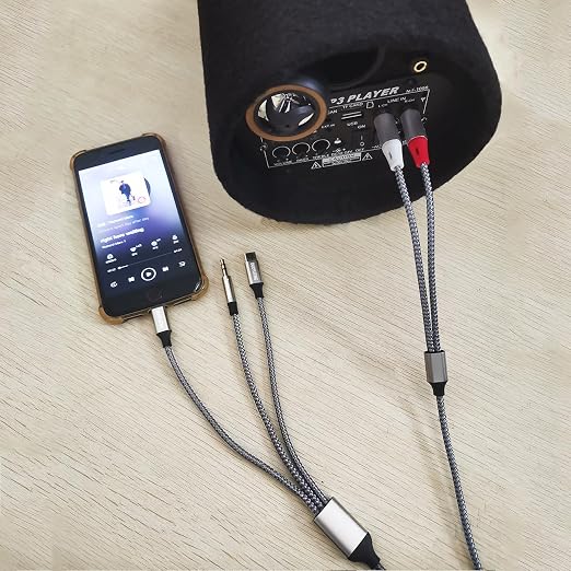 3 in 1 Audio Cable, iOS Phone/3.5mm AUX/USB C to 2 RCA, Stereo Audio Adapter - Image 5