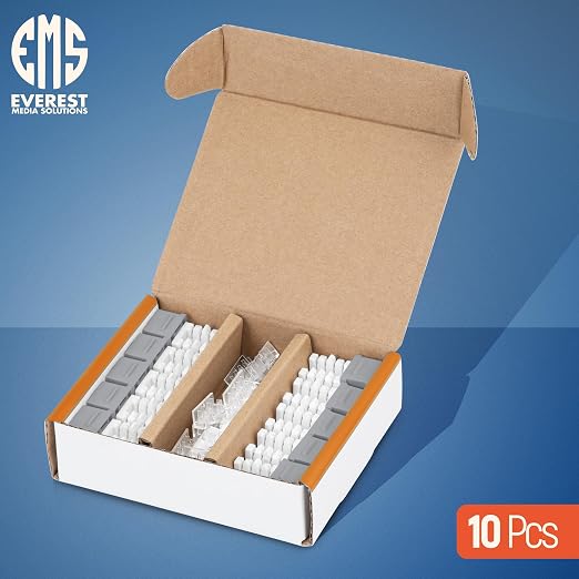 Everest 90° Angled RJ45 Cat6A Keystone Jacks 10-Pack in Gray - Image 2