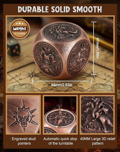 Kabinka Spinner Dice for 7 in 1 DND Dice Set, Unique Metal Dice for Dungeons - Image 6