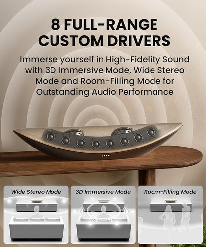 Cleer Crescent Smart Audio Bluetooth Speaker, 3 Hi-Res Audio Certified Sound - Image 2