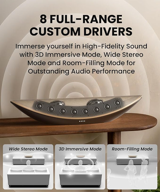 Cleer Crescent Smart Audio Bluetooth Speaker, 3 Hi-Res Audio Certified Sound - Image 2