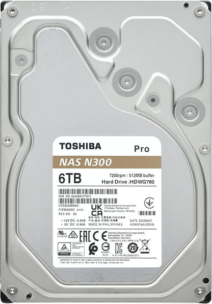 Toshiba N300 PRO 6TB Large-Sized Business NAS 3.5-Inch Internal Hard Drive - Image 6