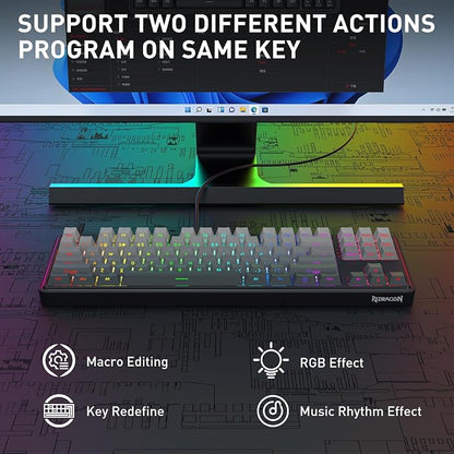 Redragon K707 HE Rapid Trigger Gaming Keyboard, 87 Keys TKL Wired Mechanical - Image 7