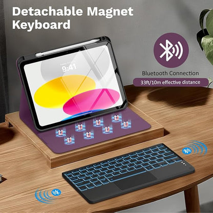 MoKo Touch Keyboard Case for iPad 11th Generation 11 inch 2025, iPad 10th - Image 4