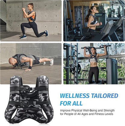 ZELUS Weighted Vest, 6lb/8lb/12lb/16lb/20lb/25lb/30lb Weight Vest - Image 6