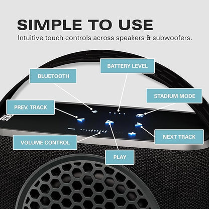 Rocksteady Stadium 2: Four Speakers and One Subwoofer Bundle - Image 3