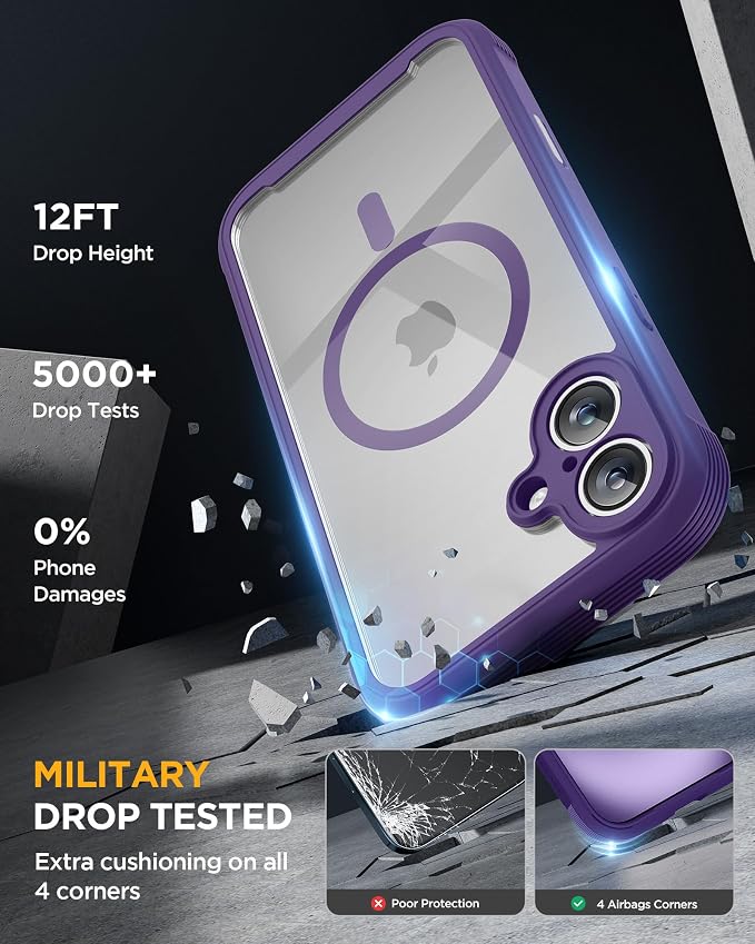 Miracase Magnetic for iPhone 16 Plus Case Full-Body Phone - Image 5