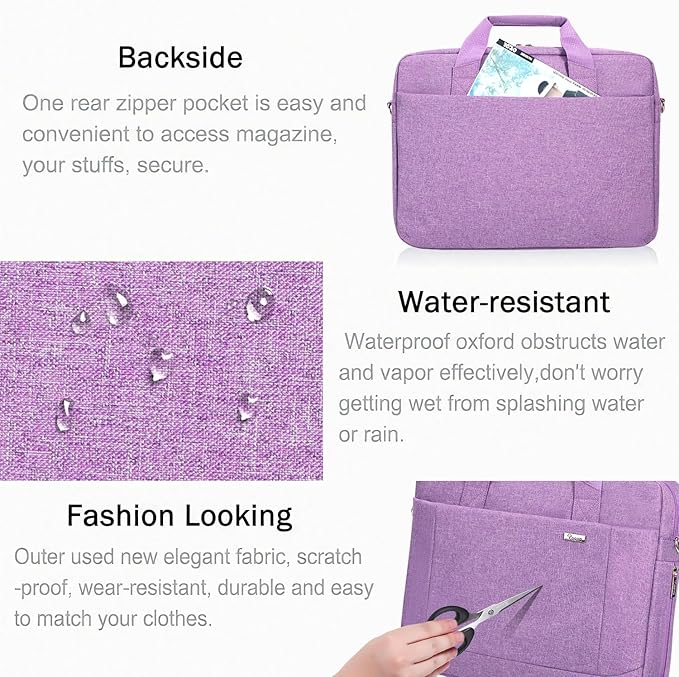 Voova Laptop Bag Case 17 17.3 Inch Computer Sleeve Messenger Bag - Image 5