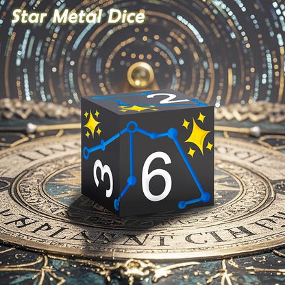 PJOY Metal Dice Set D&D Star DND Dice Set Polyhedral Dice - Image 2