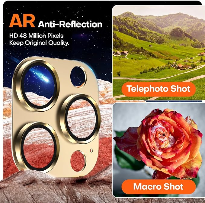 Camera Lens Protector for iPhone 16 Pro Max/16 Pro/15 Pro Max/15 Pro/14 Pro - Image 4