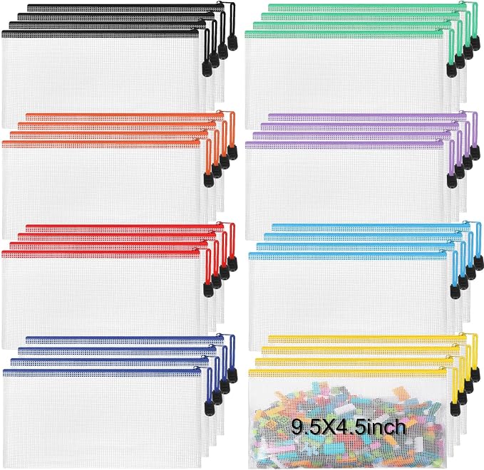 Jetec 32 Pcs Mesh Zipper Bags Toy Storage Bikini Organizer Bag Bolsas Para by Jetec
