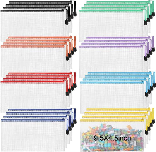 Jetec 32 Pcs Mesh Zipper Bags Toy Storage Bikini Organizer Bag Bolsas Para by Jetec