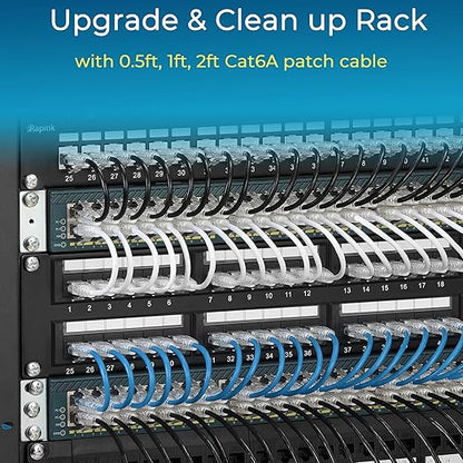 Rapink Patch Cables Cat6/ Cat6a 5ft Slim, Cat6a Ethernet Patch Cable 50G Support - Image 6