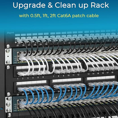 Rapink Patch Cables Cat6/ Cat6a 10ft Slim, Cat6a Ethernet Patch Cable 10G - Image 6