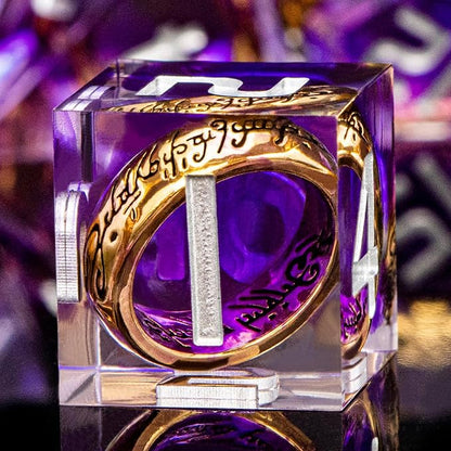 Magic Golden Ring DND Dice Set by ORIFANTOU