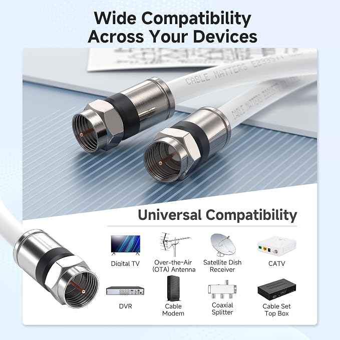 Cable Matters RG6 Coaxial Cable - 10ft - Image 3