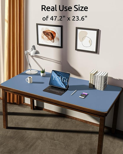YSAGi Leather Desk Protector, Office Mat, Large Mouse Mat, Non-Slip PU Leather - Image 3