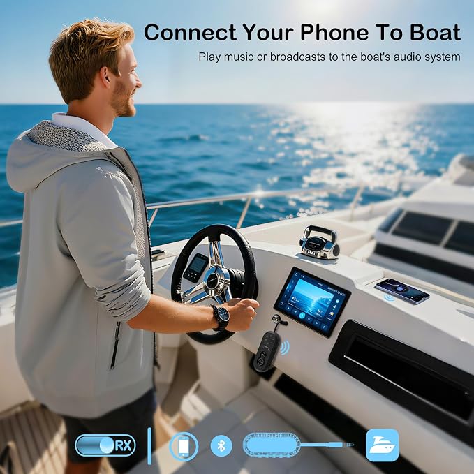 Bluetooth 5.4 Transmitter Receiver, 2 in One Airplane Audio Adapter - Image 4