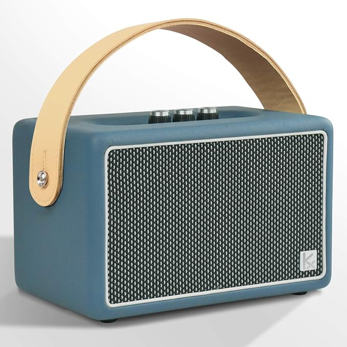 Vintage Bluetooth Speakers, KONEX 40W Leather Portable Wireless Speaker by Konex+audio