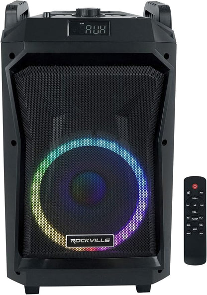 Rockville ROCKNGO 800 10" Portable Bluetooth Speaker, LED Lights, Mic Priority - Image 2