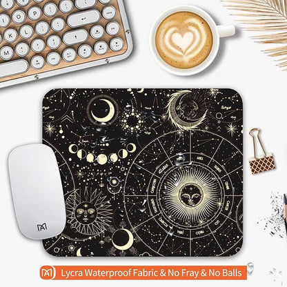 Square Mouse Pad Moon Sun, Personalized Premium-Textured Custom Mouse Mat Design - Image 3