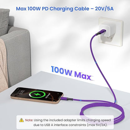 Elebase USB Type C to C 100W Cable 3.3FT - Image 4