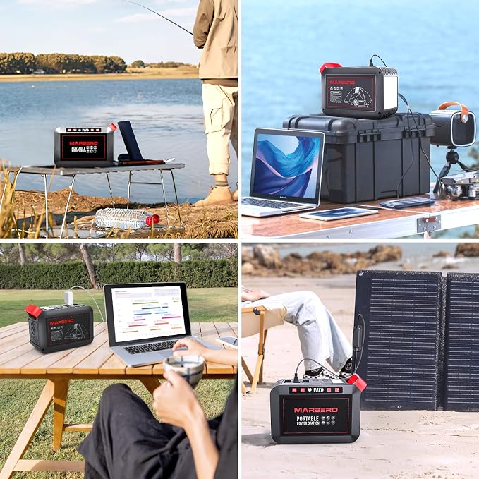 MARBERO 200W Portable Power Station 148Wh Camping Solar Generator Laptop Power - Image 4