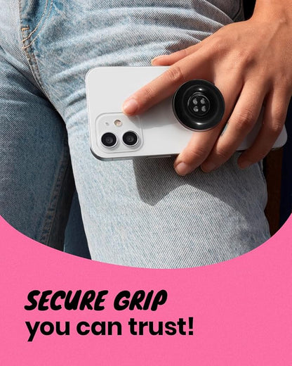 Solid Color Button Phone Grip – Minimalist Design, Durable and Lightweight - Image 5