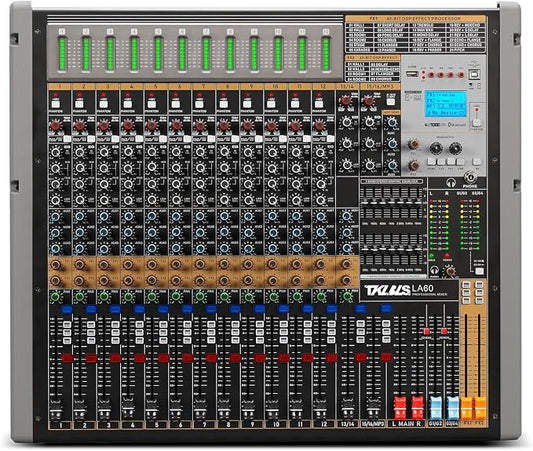 Digital Mixer 16 Channel, Sound Board Mixing Console, Dual DSP Reverb, Dual by TKLBLS
