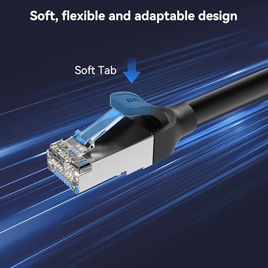 BENFEI Cat 7 Ethernet Cable 20FT, 10Gbps 600MHz High Speed RJ45 LAN Network - Image 4