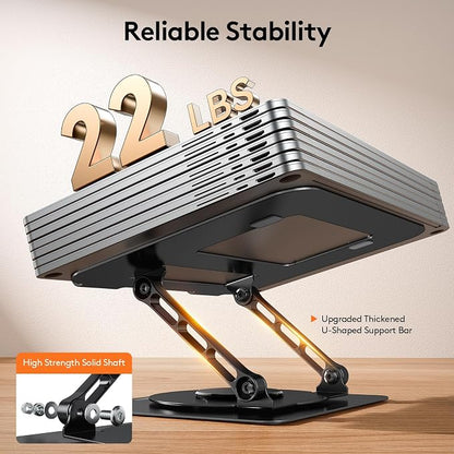 TECKNET Laptop Stand for Desk, 360 Rotating Base, Ergonomic Foldable Computer - Image 7