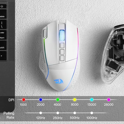 Redragon M991 Wireless Gaming Mouse, 26000 DPI 3-Mode Gamer Mice w/Rapid Fire - Image 6