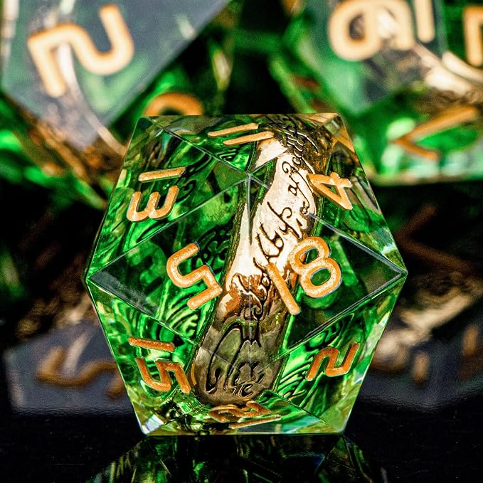 Magic Golden Ring DND Dice - Image 3