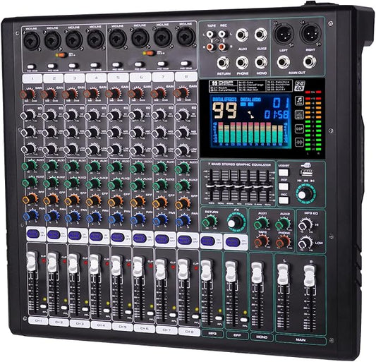 GF8 Pro Multi-Function 8-Channel Bluetooth DJ Sound Console by Doslnlya