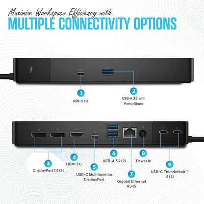 WD22TB4 Dell Thunderbolt 4 Dock 40Gbps USB-C/USB-A 1 Year Warranty - Image 4