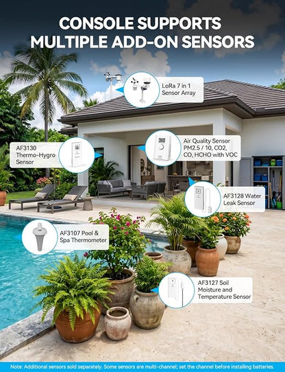 4900FT WiFi Smart Weather Stations Wireless Indoor Outdoor, LoRa Based Wireless - Image 8