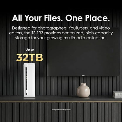 QNAP TS-133-US 1 Bay Affordable Desktop NAS - Image 3