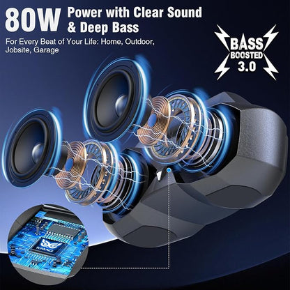 KMAG Bluetooth Speaker Wireless, 80W Loud Speaker - Image 2