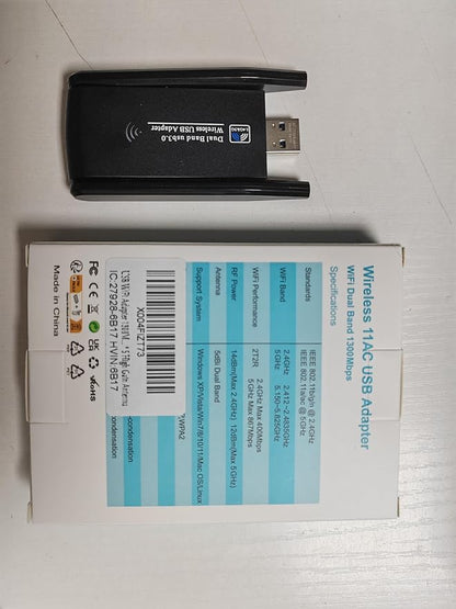 1300Mbps Wireless WiFi Adapter, USB3.0 WiFi Dongle 2.4G/5G 802.11AC Network - Image 9