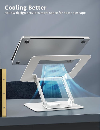 SOUNDANCE Laptop Stand with 360° Rotating Base, Ergonomic Computer Riser - Image 7