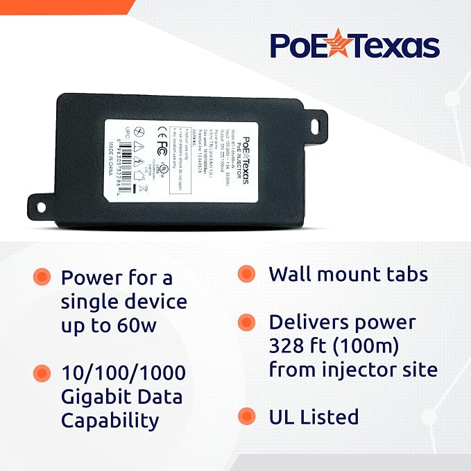 Poe Texas 60 watt PoE Injector - Image 3