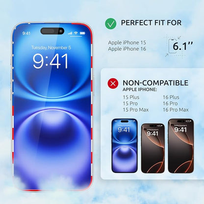 Screen Protector for IPhone 15/16- Tempered Glass Screen Protector for IPhone - Image 2