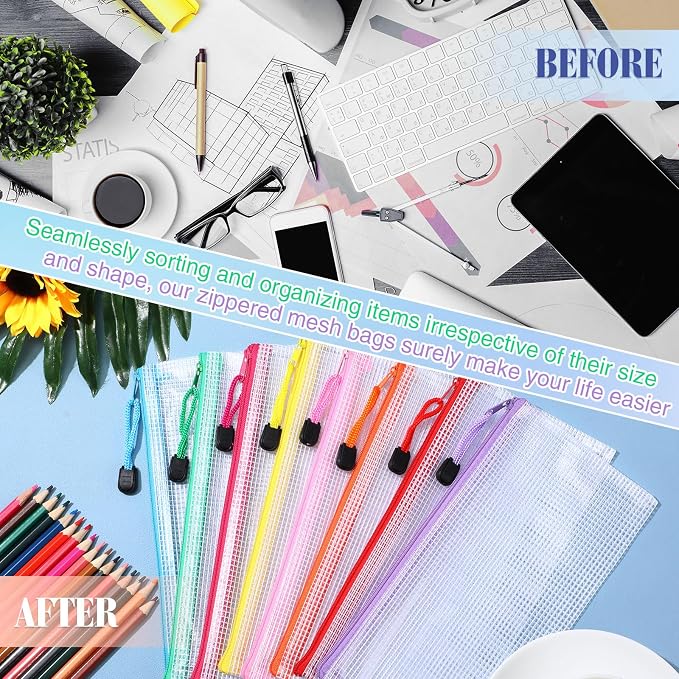 Jetec 32 Pcs Mesh Zipper Bags Toy Storage Bikini Organizer Bag Bolsas para - Image 6