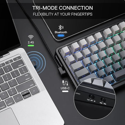 Redragon K686 PRO 98 Keys Wireless Gasket RGB Gaming Keyboard, 3-Mode PBT - Image 4