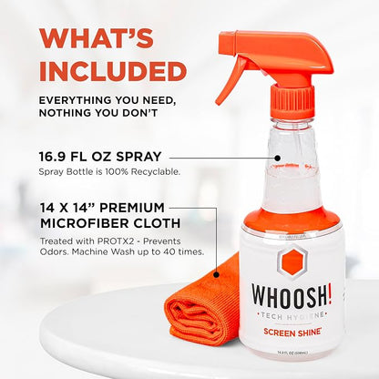 WHOOSH! Screen Shine Pro 16.9 fl oz Refillable TV Screen Cleaner - Image 2