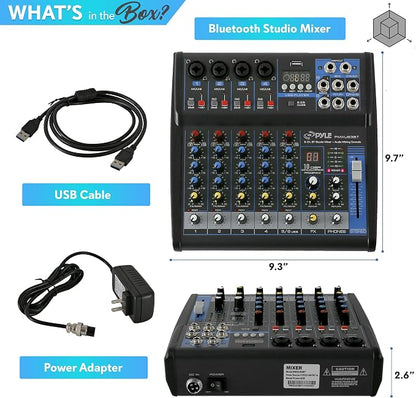 Pyle 6-Channel Professional Audio Mixer - Image 3